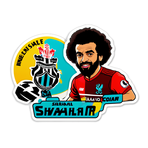 Stiker Energetik Mo Salah dan Kelab Bola Sepak Newcastle dan Liverpool