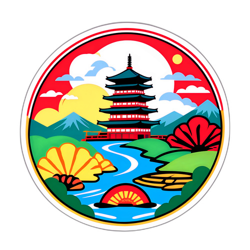 宮城県の特色を描いたステッカー