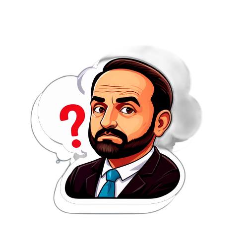 Στικέρ με πρόσωπο του Κώστα Καραμανλή σε σκέψη