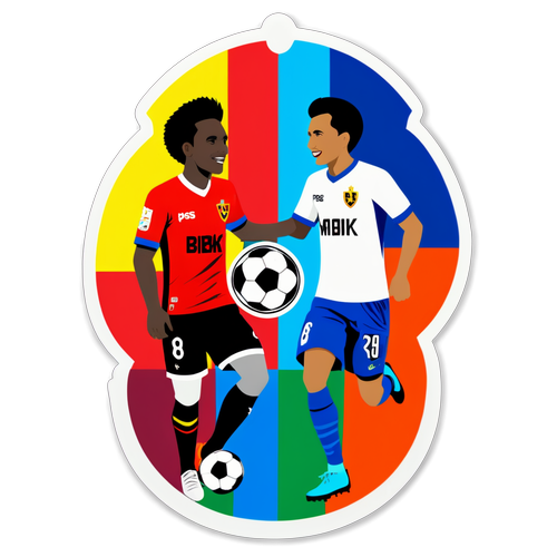 Stiker Merayakan Pertandingan PSBS Biak vs Malut United