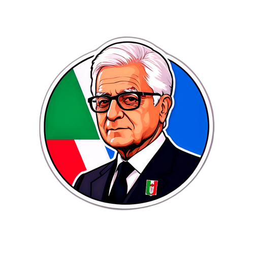 En värdig sticker av Sergio Mattarella