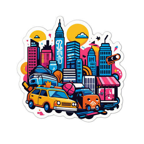 Sticker Divertido: A Cidade