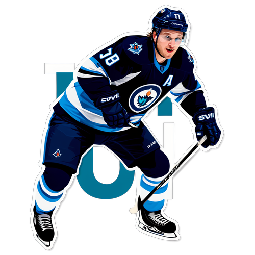 Jacob Trouba Dynamic Hockey Pose Sticker