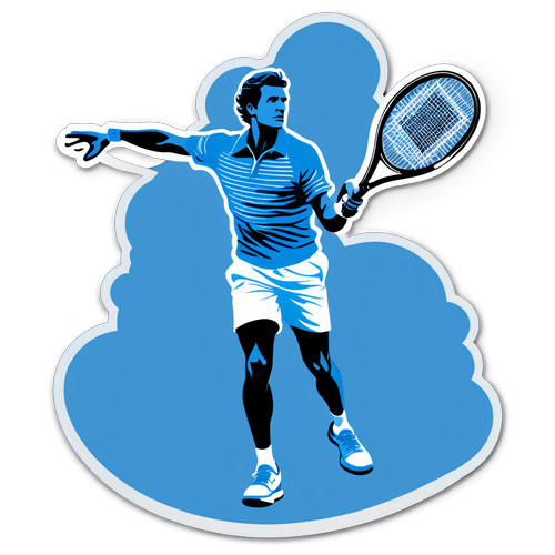 Jack Draper spiller tennis under en klar blå himmel