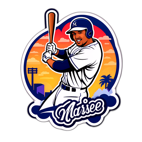 Dynamic Baseball Sticker of Jakob Marsee