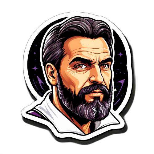 Εικόνα του Χρίστου Μαυρίκη σε ηλεκτρονικό καλλιτεχνικό στυλ