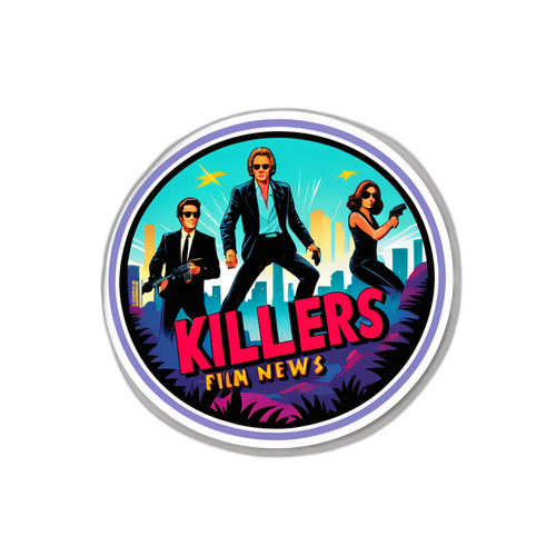 Sticker met Iconische Scène uit 'Killers Movie'