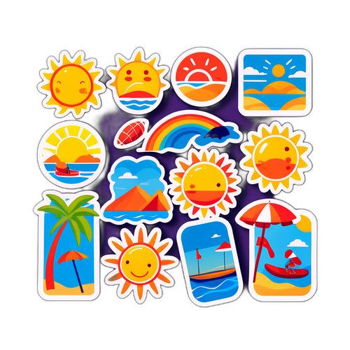 Những hình dán cho mùa hè năng động