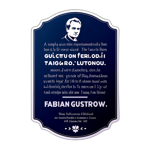 Ein einfaches, aber stilvolles Gedenkplakette für Fabian Güstrow