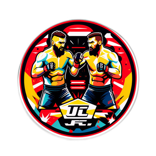 Diseño modernista de una pelea épica de UFC