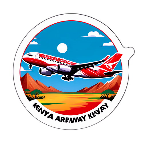 Sticker ya Ndege ya Kenya