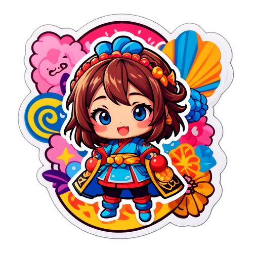 バクバクヘブンのキャラクターのファンアート風ステッカー