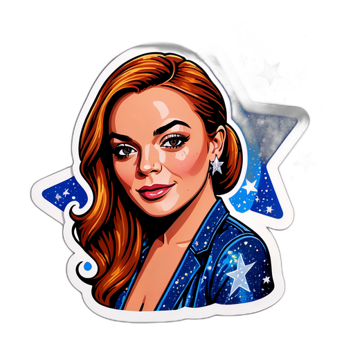 Autocollant de Lindsay Lohan, symbole de la gloire d'Hollywood