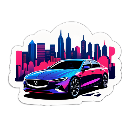 VinFast VF3 na may Makulay na Skyline