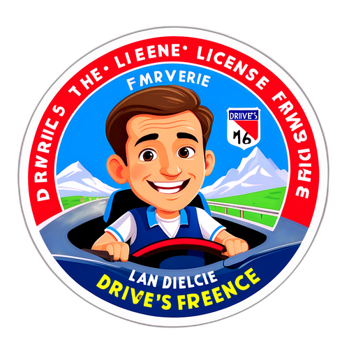 Autocollant pour le 'permis de conduire - le grand test M6'