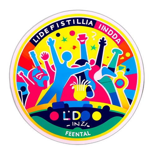 Aufkleber zur Feier des Lido Festivals Linz