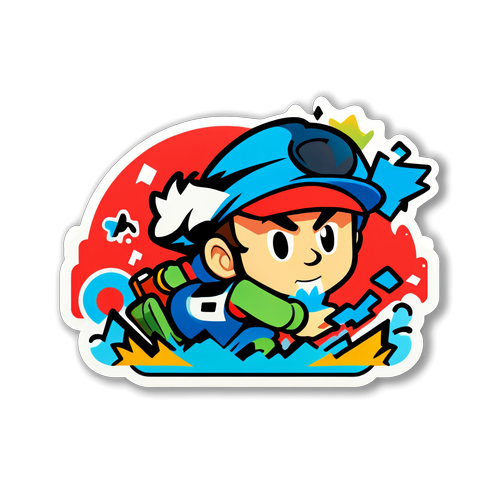 Actionfylld Nintendo Switch Sticker