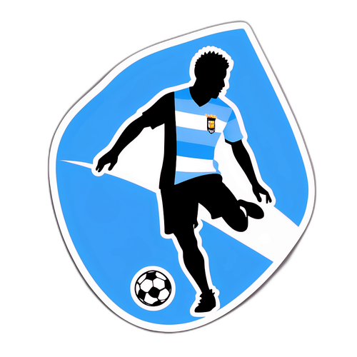 Autocollant de football argenté