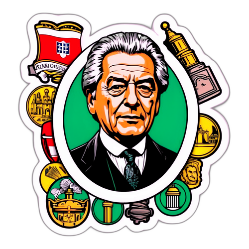 Grafisches Porträt von Heinz Fischer