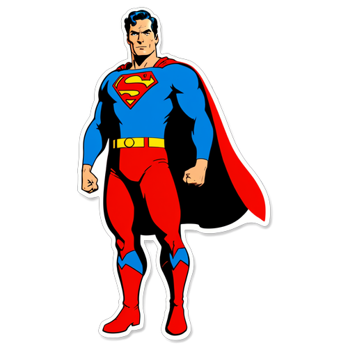 Retro Superman Sticker para sa Pelikulang 2025