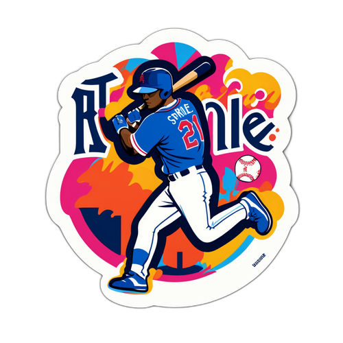 Sticker ng Baseball na may MLB Logo