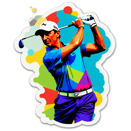 Portrait abstrait de Scottie Scheffler