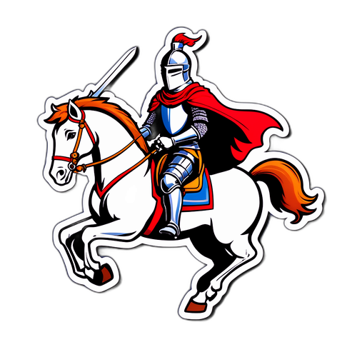 Un chevalier Lucas sur un cheval, au milieu de la bataille, style bande dessinée