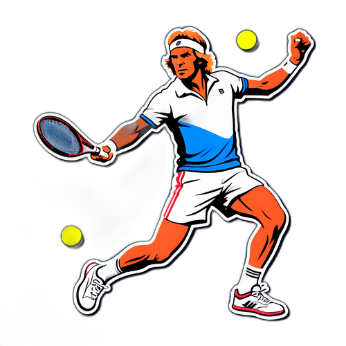 Retro inspirerad sticker av Björn Borg