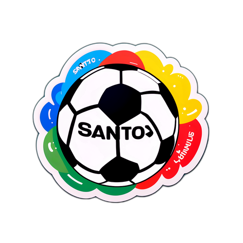 Sticker dinamico di un pallone da calcio