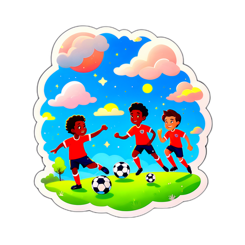 축구를 하는 캐릭터들