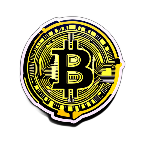 Stiker Trendy Bitcoin