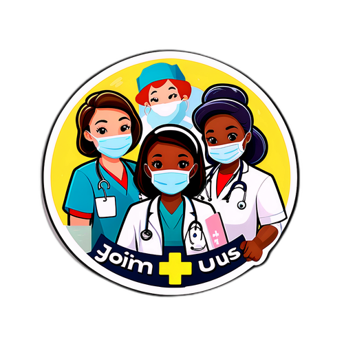 Sağlık Temalı Sticker: Join Us!