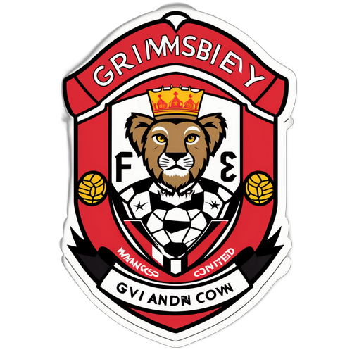 Grimsby Town vs Manchester United Soccer Sticker