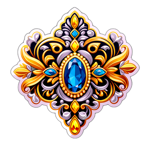 सोने और चांदी के गहनों का सुंदर स्टिकर