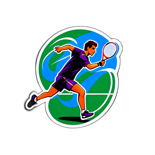 Dynamisches Design auf dem Tennisplatz