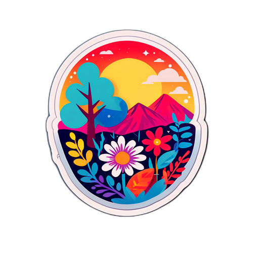 Sticker ya Asili yenye Huisha na Rangi Angavu
