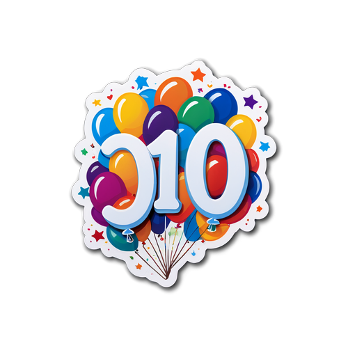 Masayang Sticker ng Numero 100