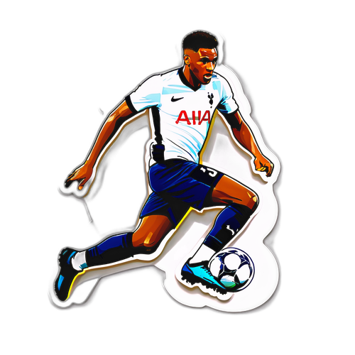 Стікери з захисником Тоттенгема в дії