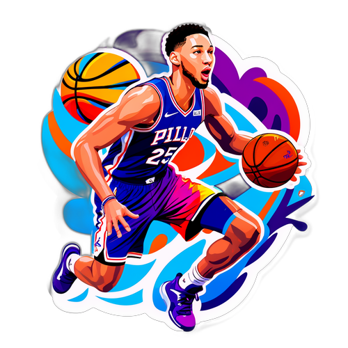 Dynamic Action Pose of Ben Simmons