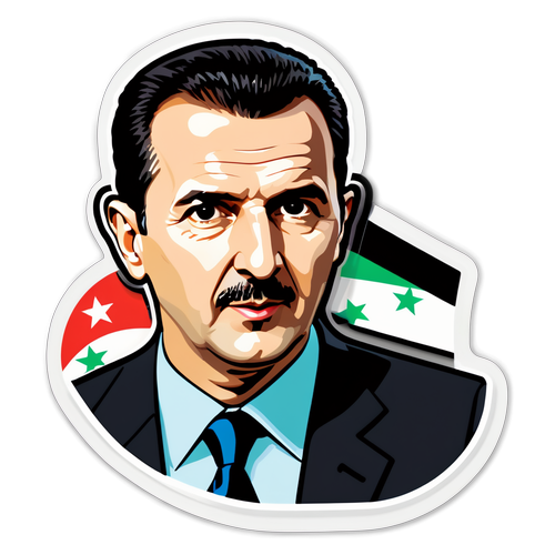 Autocollant illustrant le concept des nouvelles syriennes avec des éléments graphiques modernes