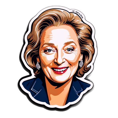 Sticker van Meryl Streep met een iconische quote