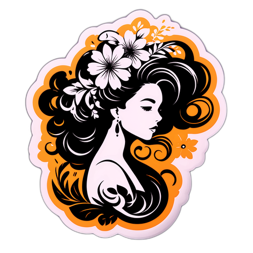 Elegant Floral Silhouette