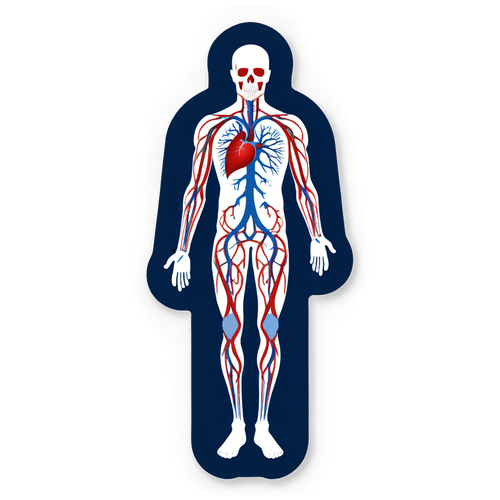 Un symbole de thrombose veineuse avec une représentation schématique de la circulation sanguine