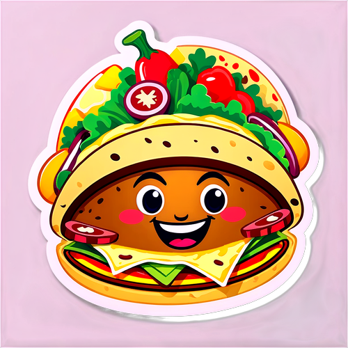 Ce Taco Souriant Va Égayer Votre Journée - Ne Ratez Pas Cette Explosion de Saveurs!