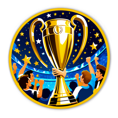 Celebration of Victory: UEFA Champions League Trophy Sticker