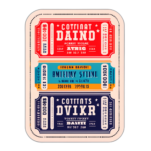 Design retro de bilet de concert