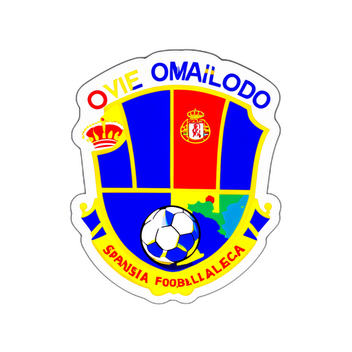 A Oviedo és Mallorca szurkolóinak matricája