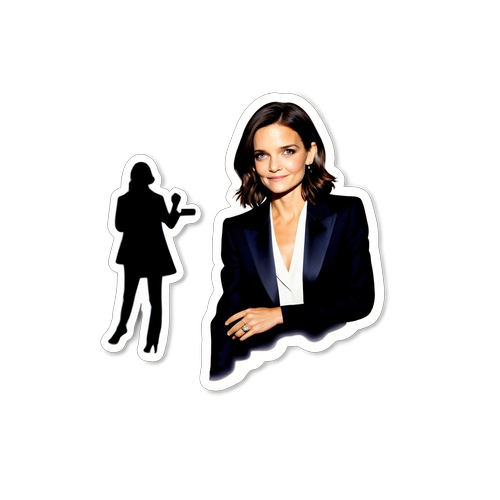 Sticker Glamour de Katie Holmes sur le podium