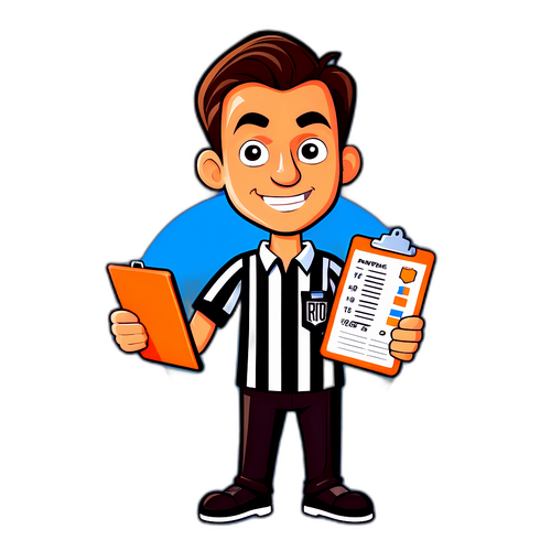 Rotowire Referee Cartoon Character
