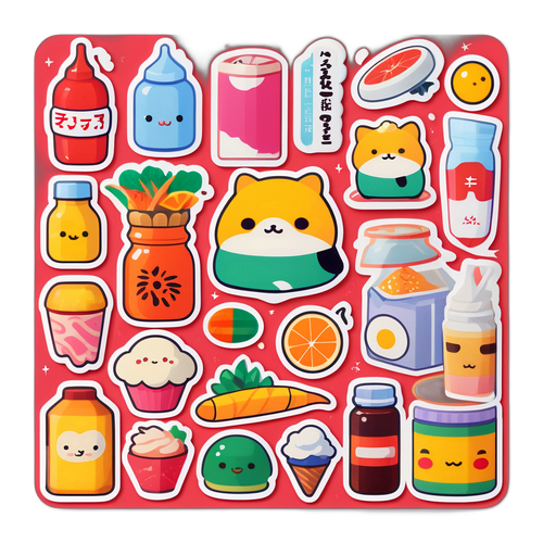 ツルハ商品コラージュスタイルステッカー